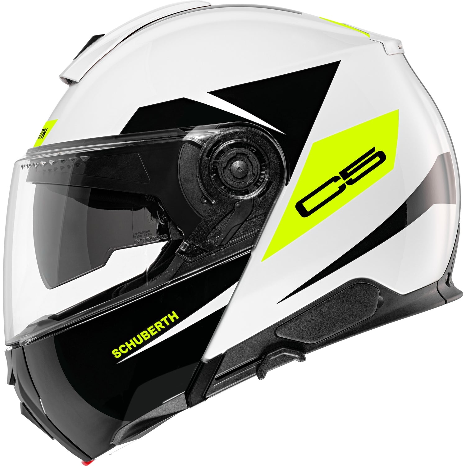 Schuberth C5 Eclipse Yellow/White Systeemhelm