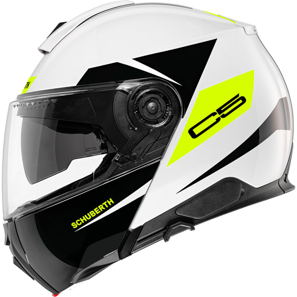 Schuberth C5 Eclipse Yellow/White Modular Helmet