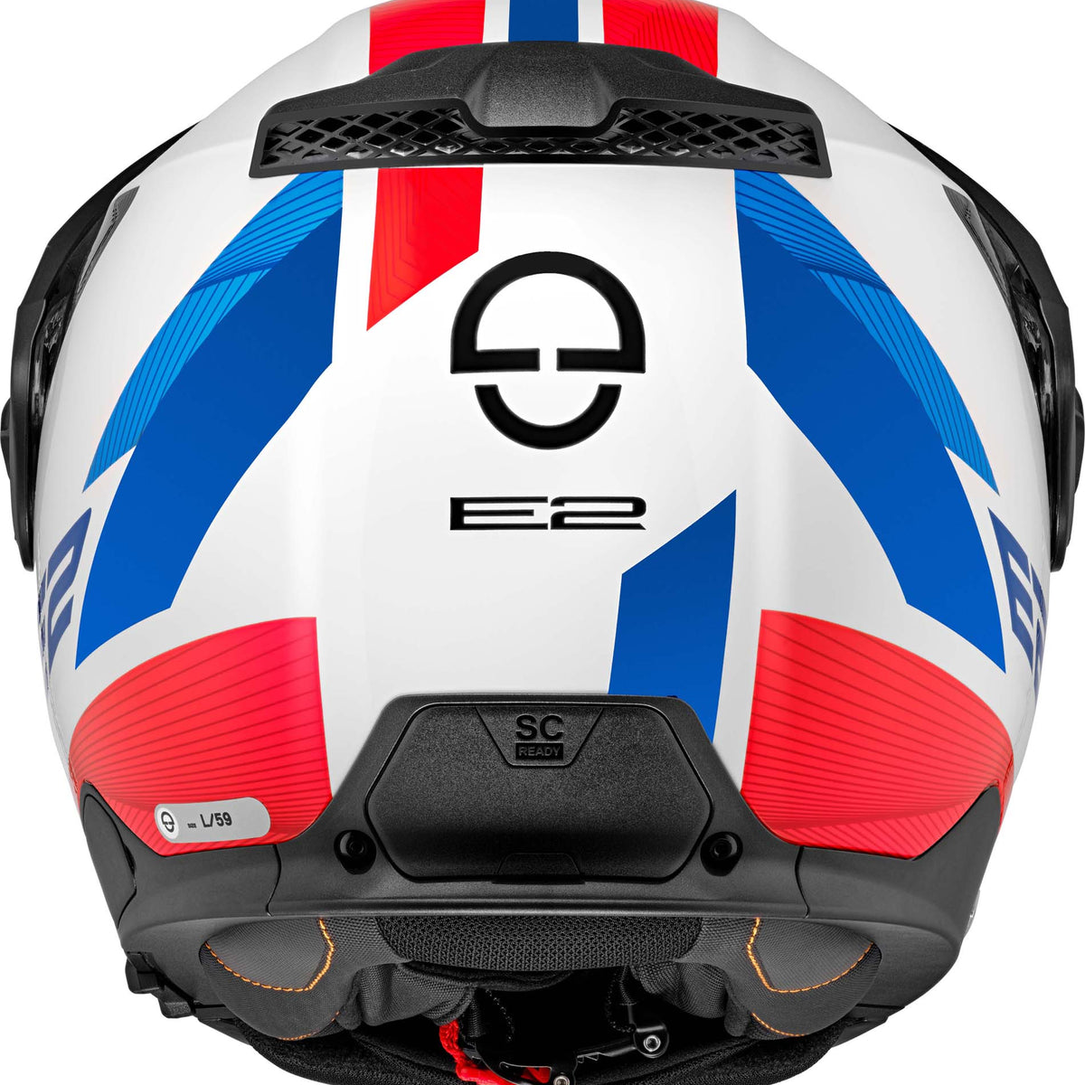Schuberth E2 Defender White/Blue Adventurehelm
