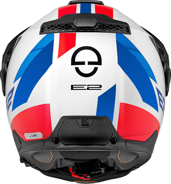 Schuberth E2 Defender White/Blue Adventure Helmet