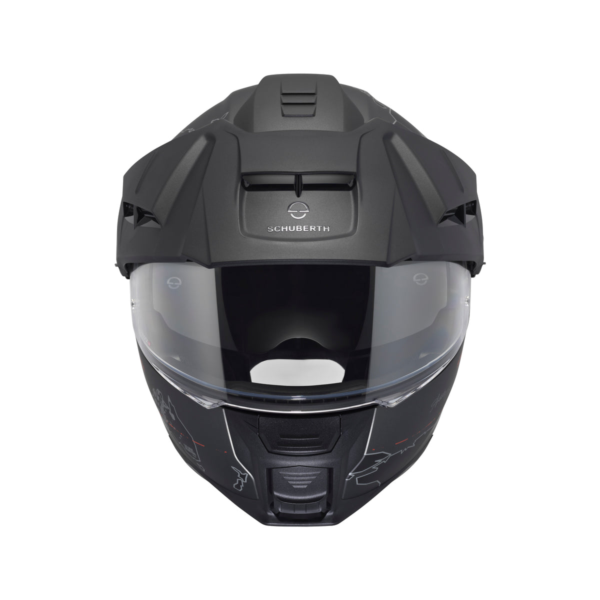 Schuberth E2 Atlas matt black/red Adventurehelm