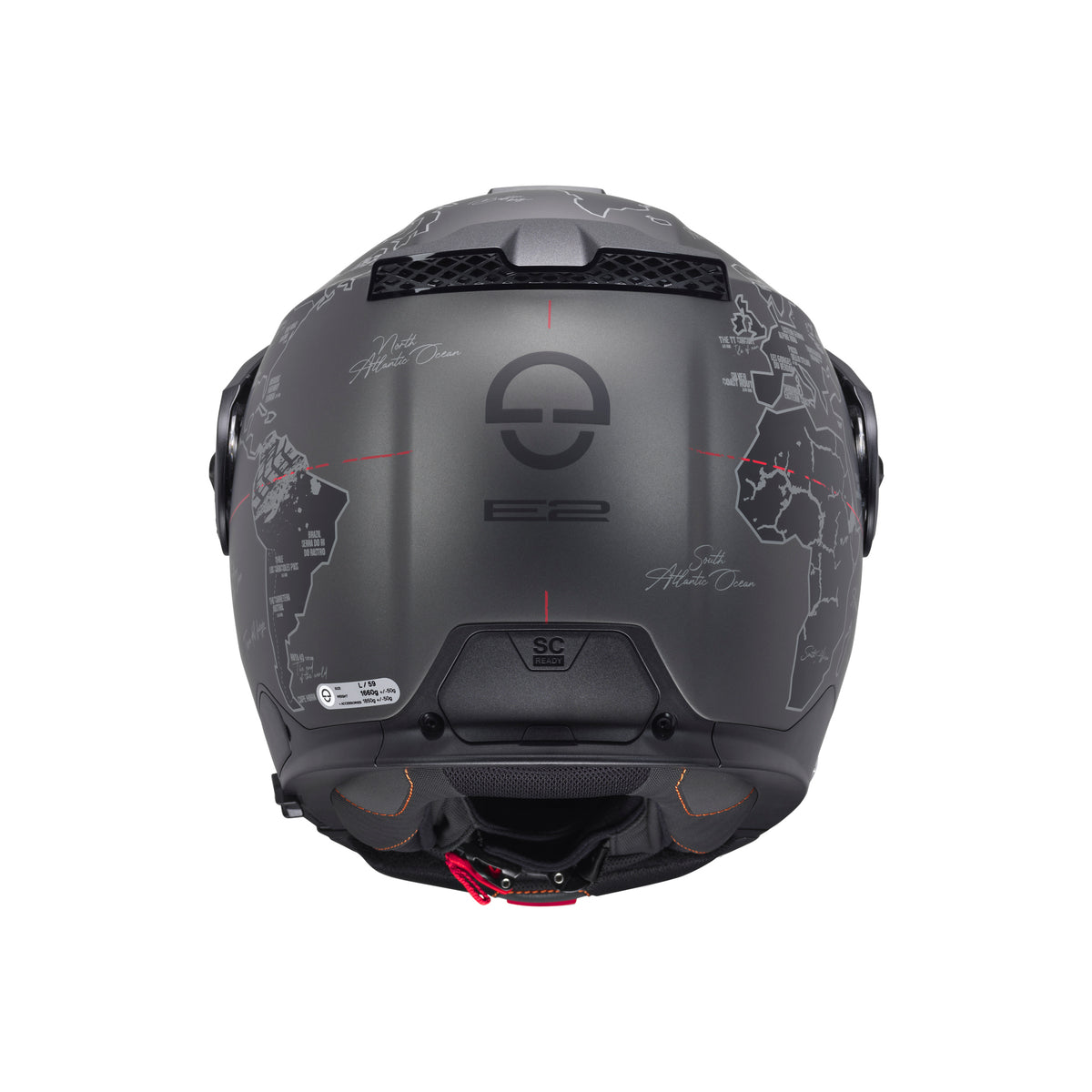 Schuberth E2 Atlas matt black/red Adventurehelm