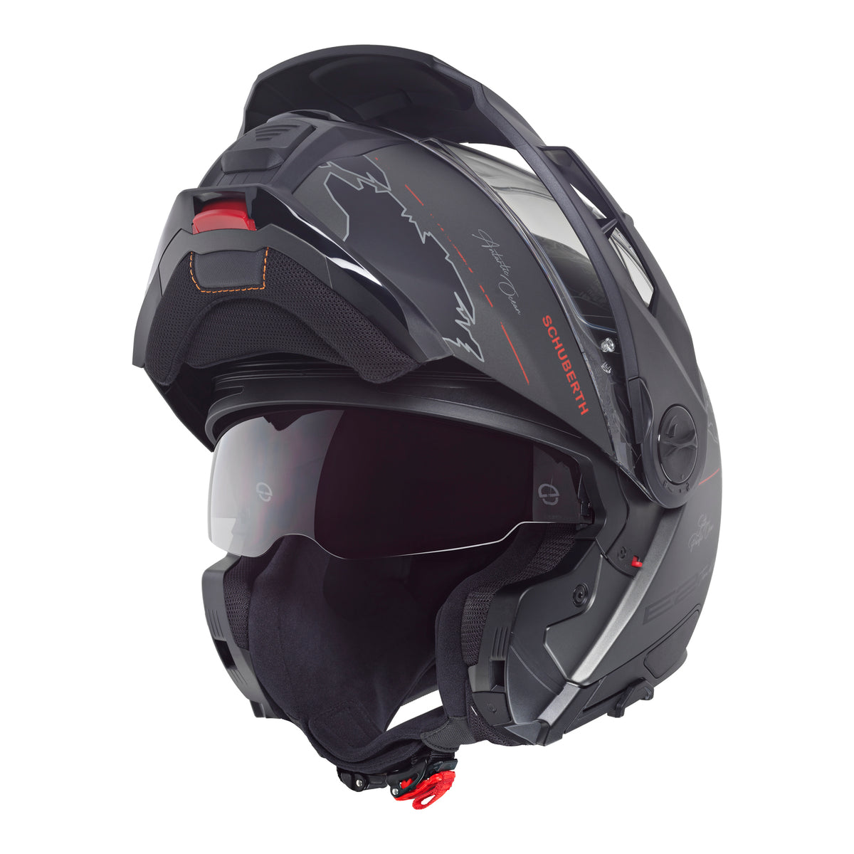 Schuberth E2 Atlas matt black/red Adventurehelm