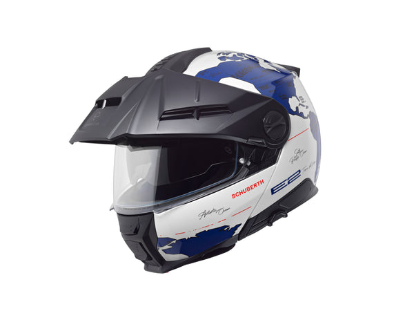 Schuberth E2 Atlas White/Blue Adventure Helmet