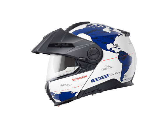 Schuberth E2 Atlas White/Blue Adventurehelm