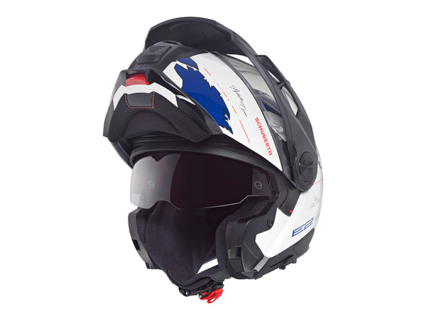 Schuberth E2 Atlas White/Blue Adventure Helmet