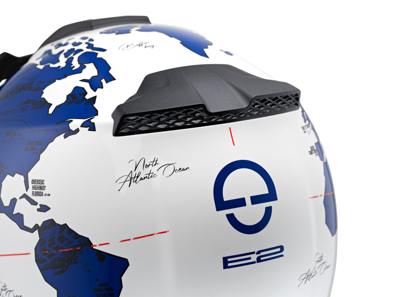 Schuberth E2 Atlas White/Blue Adventurehelm