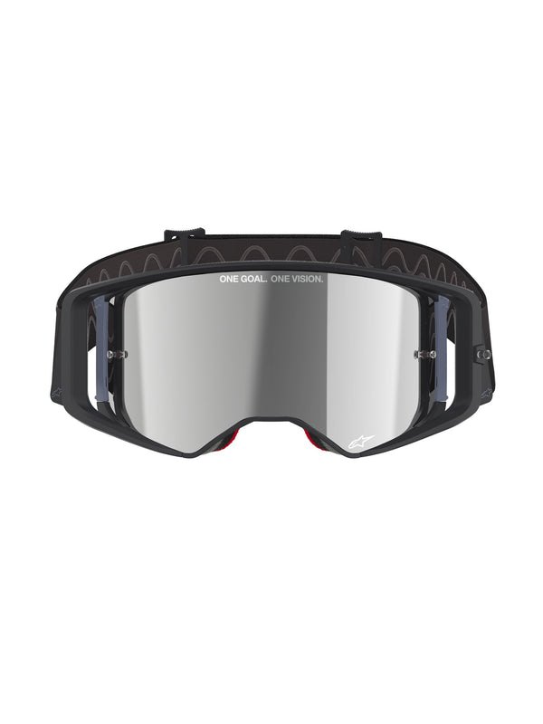 Alpinestars Supertech CORP Schwarz/Grau Spiegel Silber Crossbrille