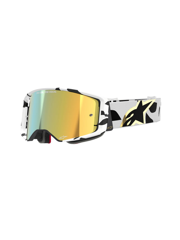 Alpinestars Supertech CORP Weiß Gold Spiegel Gold Crossbrille