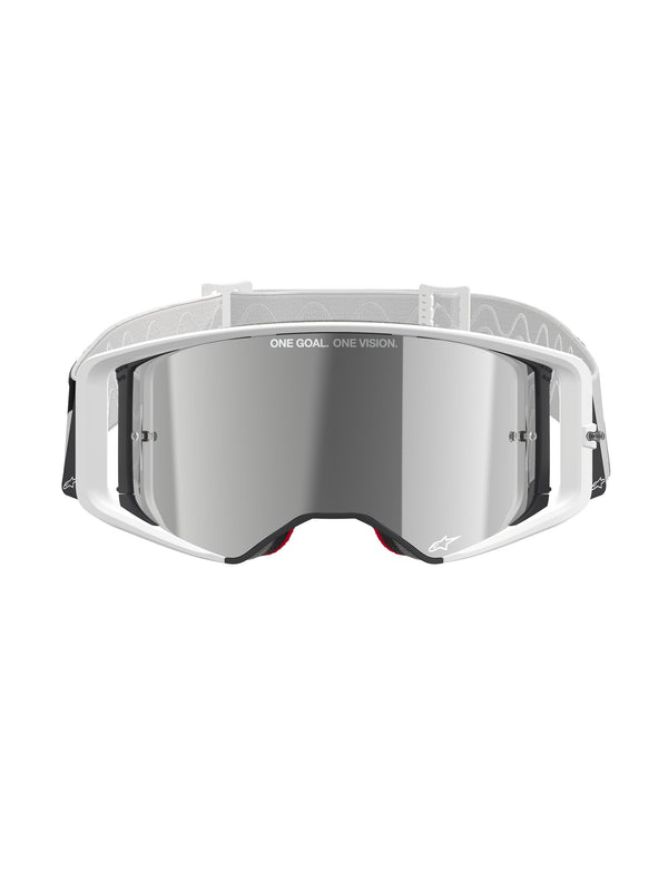 Alpinestars Supertech CORP Weiß Spiegel Silber Motocross-Brille