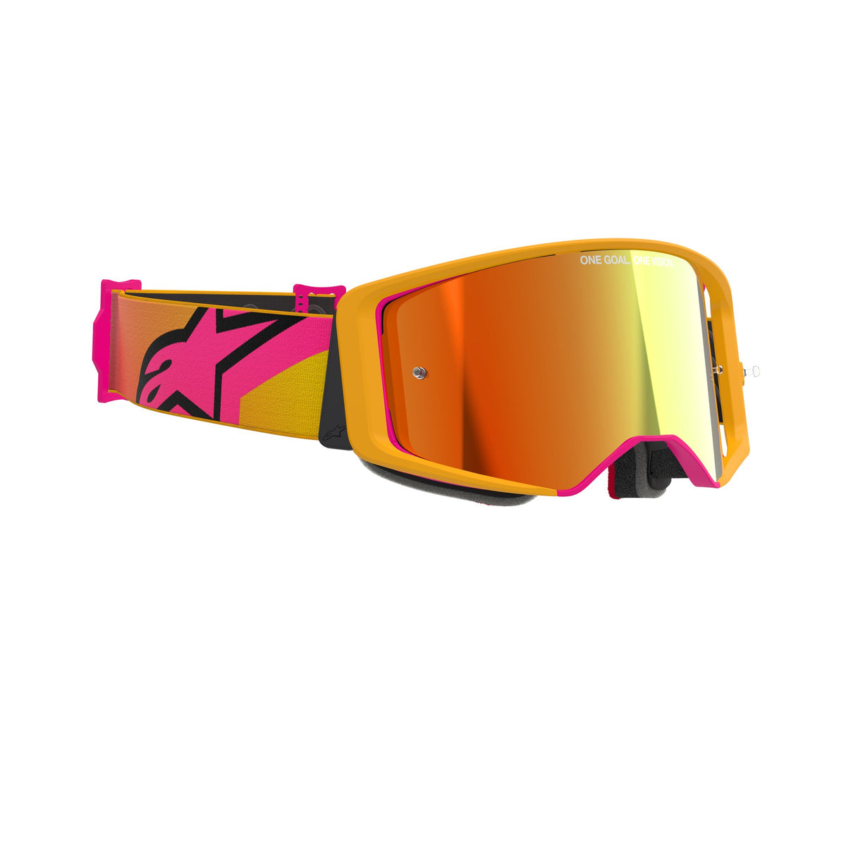 Alpinestars Supertech CORP Geel Roze Spiegel Rood/ Crossbril
