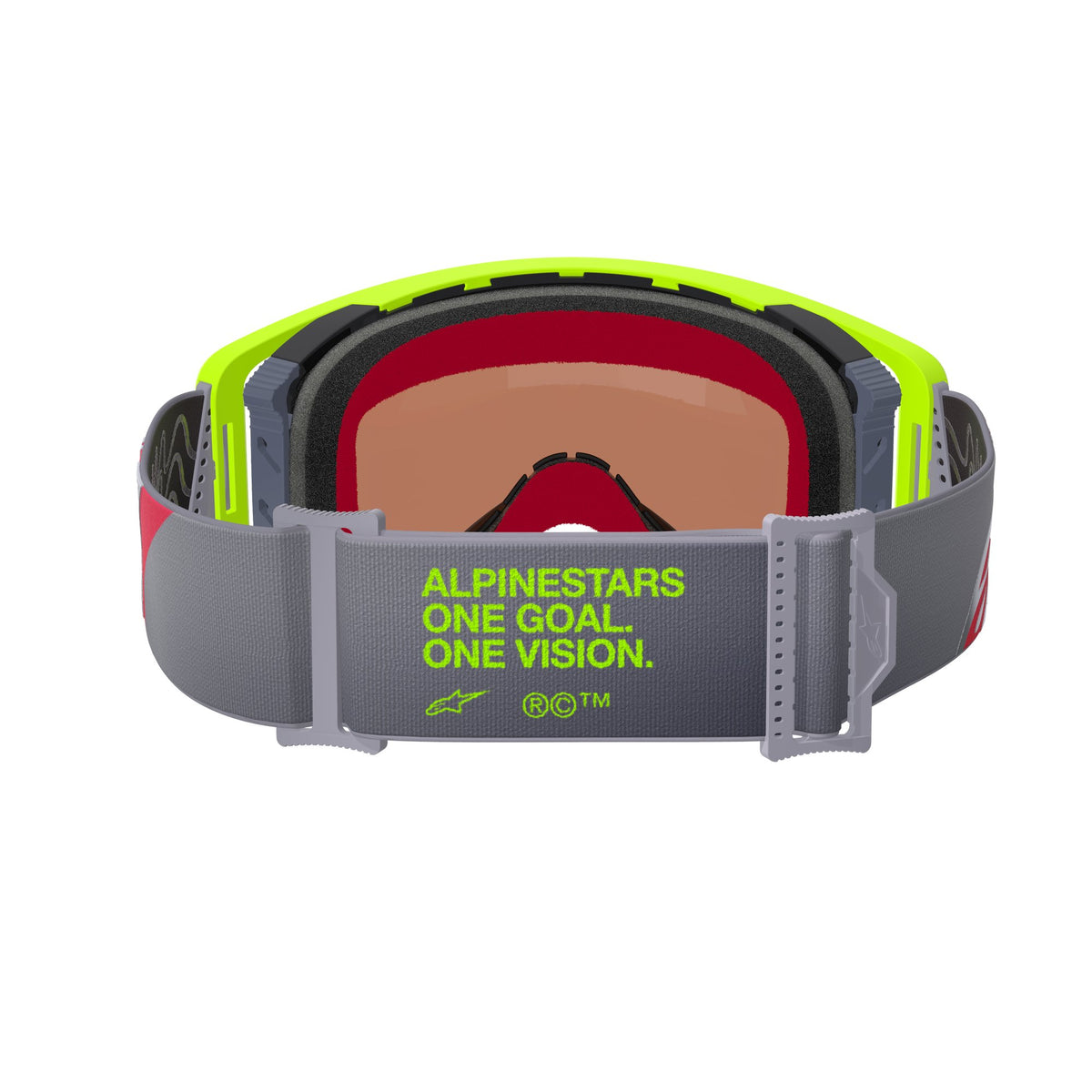 Alpinestars Supertech CORP Fluor Gelb Rot/Spiegel Silber Crossbrille