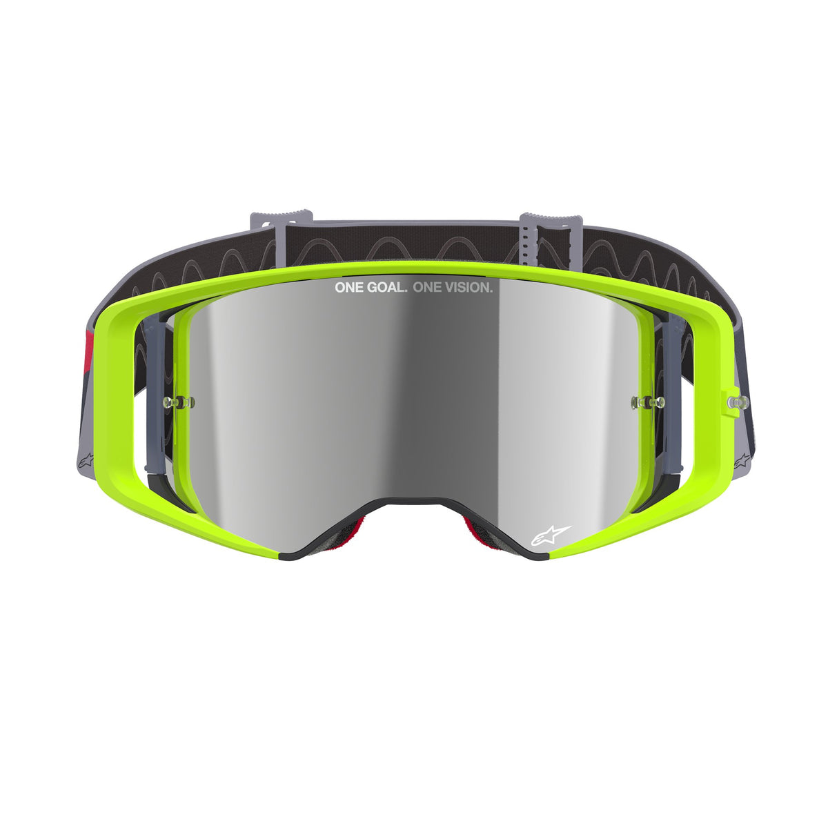 Alpinestars Supertech CORP Fluor Gelb Rot/Spiegel Silber Crossbrille