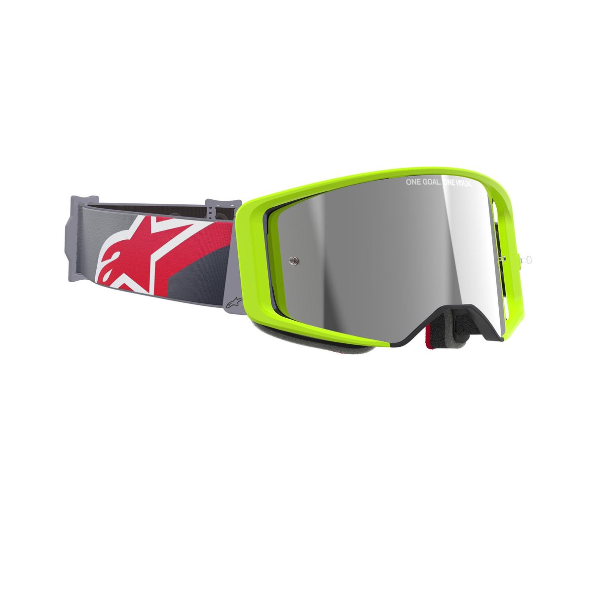 Alpinestars Supertech CORP Fluor Gelb Rot/Spiegel Silber Crossbrille