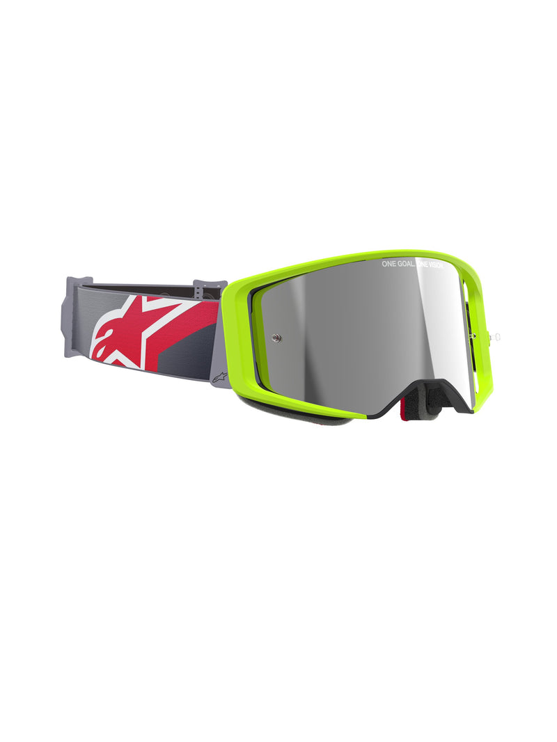 Alpinestars Supertech CORP Fluor Gelb Rot/Spiegel Silber Crossbrille