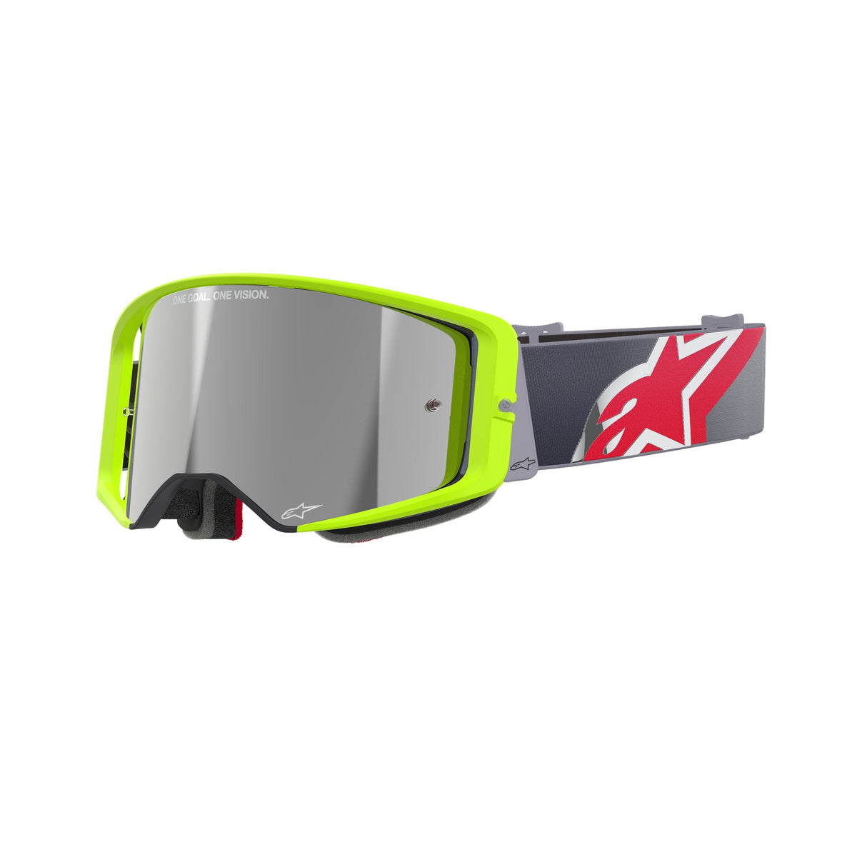 Alpinestars Supertech CORP Fluor Gelb Rot/Spiegel Silber Crossbrille