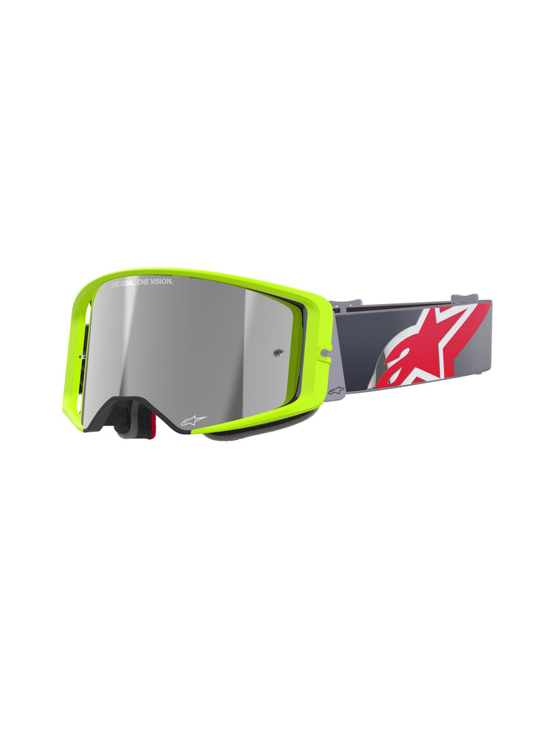 Alpinestars Supertech CORP Fluor Gelb Rot/Spiegel Silber Crossbrille