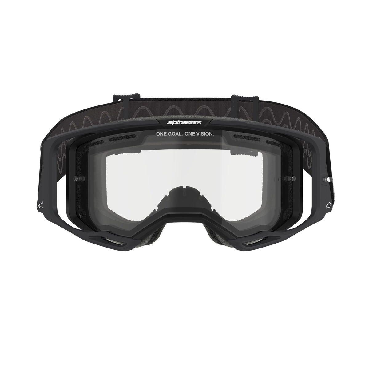 Alpinestars Vision 8 CORP DUAL PANE Zwart/Helder Crossbril