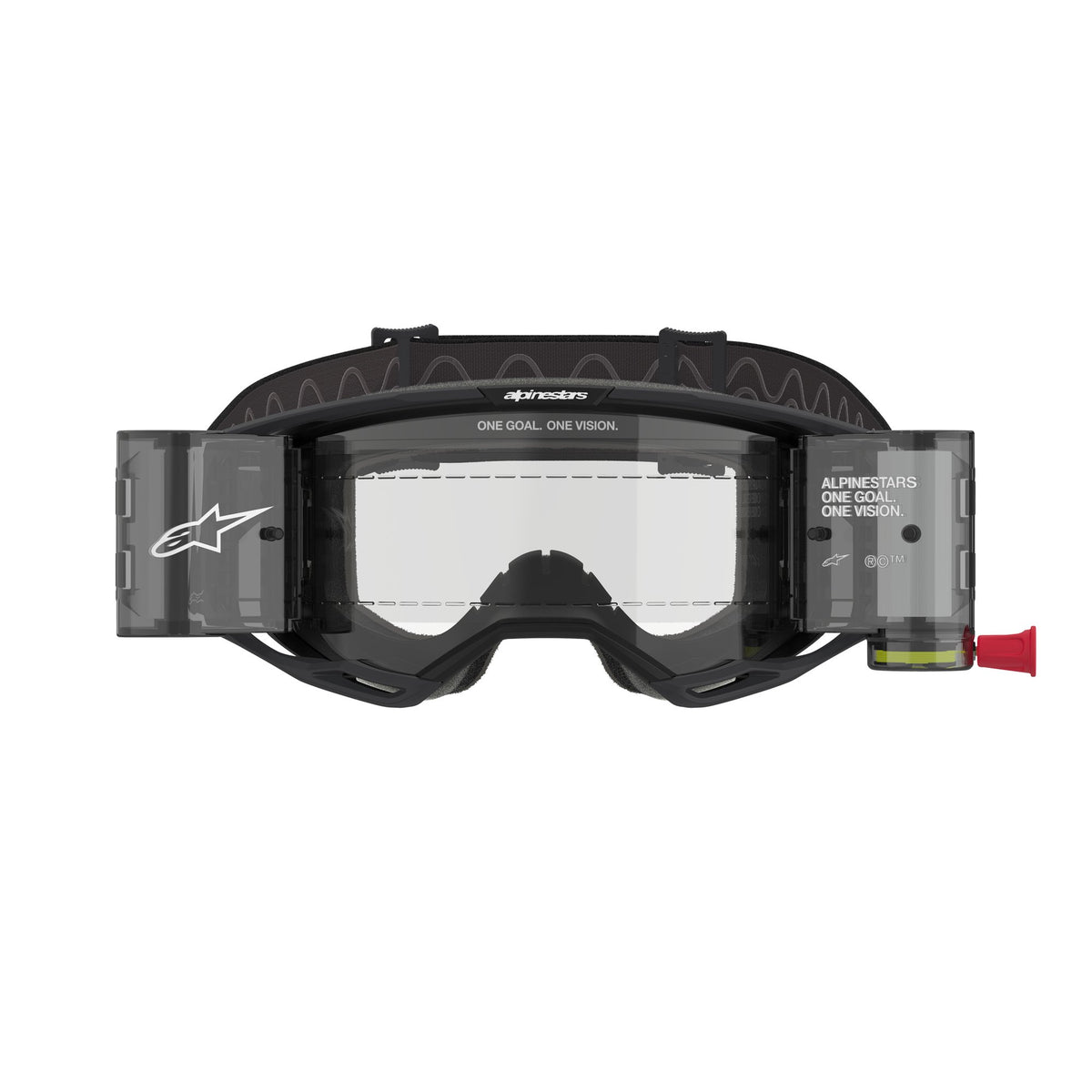 Alpinestars Vision 8 CORP Zwart/Helder ROLL-OFF Crossbril
