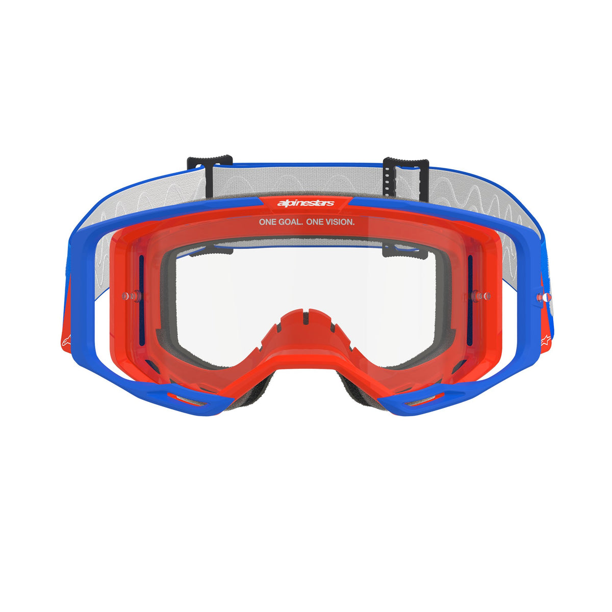 Alpinestars Vision 8 WORDMARK Blau Orange Klar Crossbrille