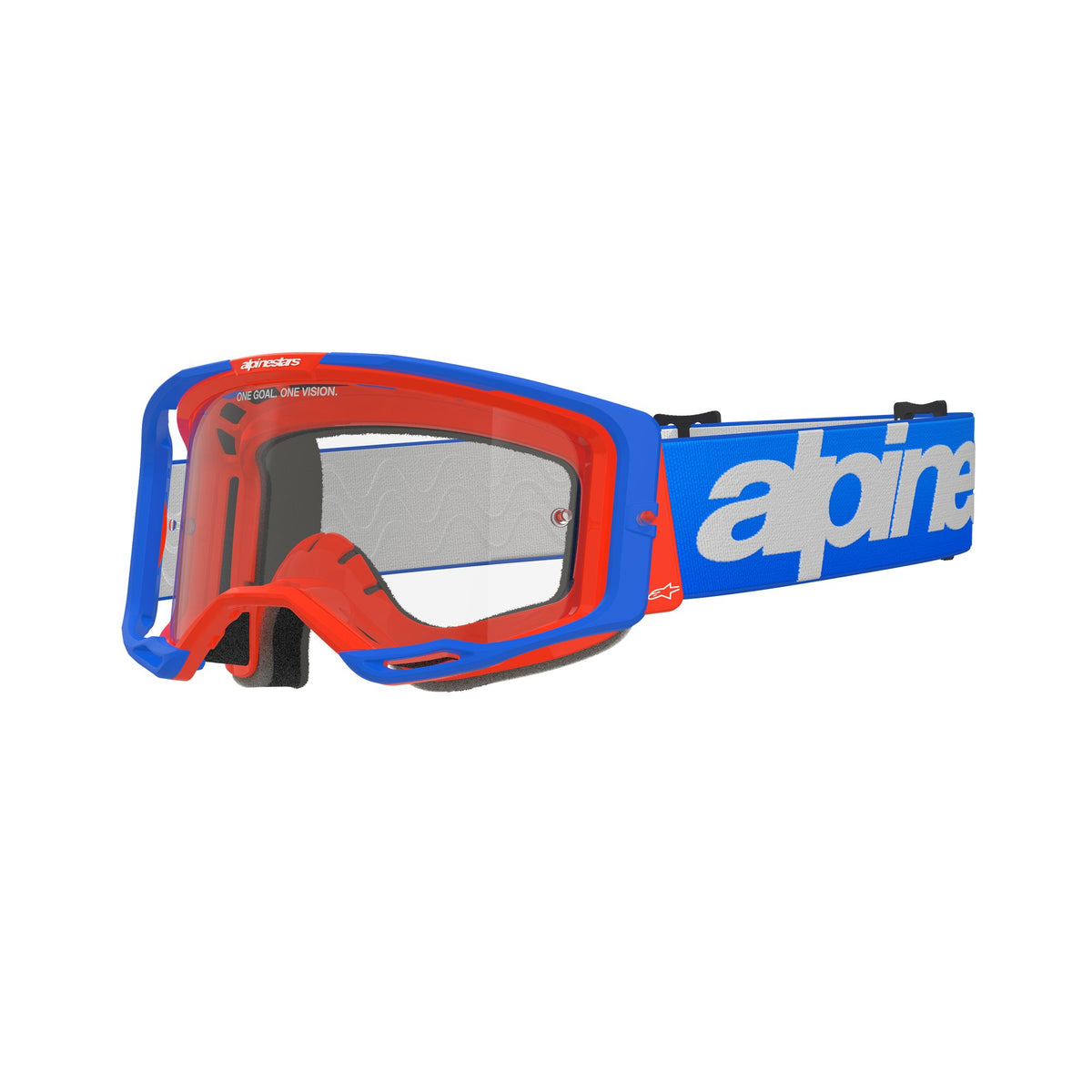 Alpinestars Vision 8 WORDMARK Blau Orange Klar Crossbrille