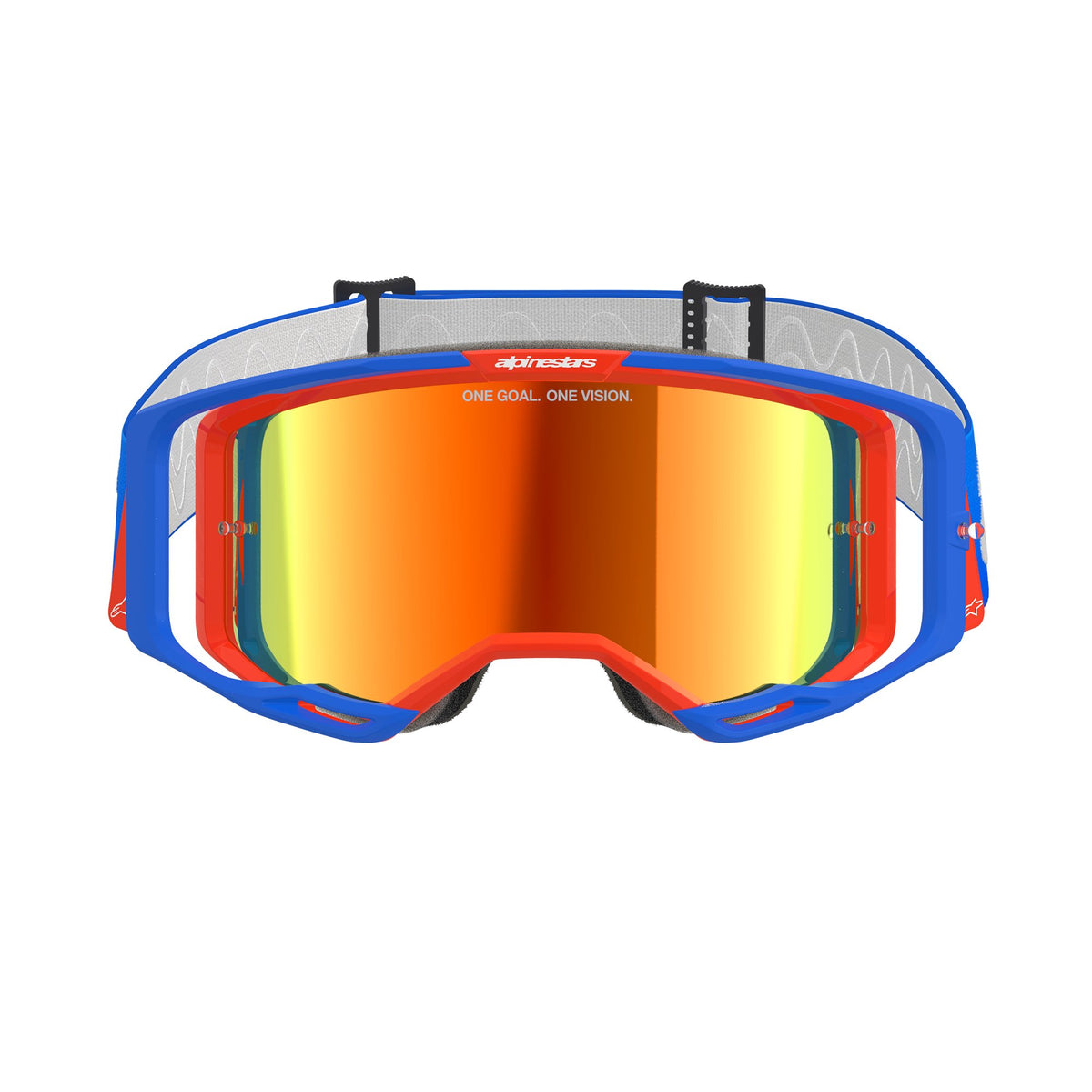 Alpinestars Vision 8 WORDMARK Blau Orange Spiegel Rot/ Crossbrille