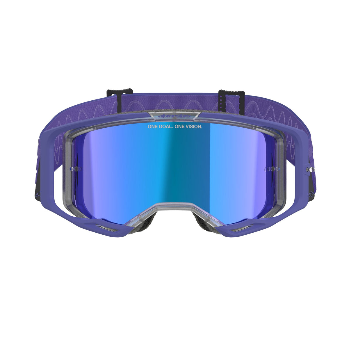 Alpinestars Vision 8 CORP Lila Spiegel Blau Motocross-Brille