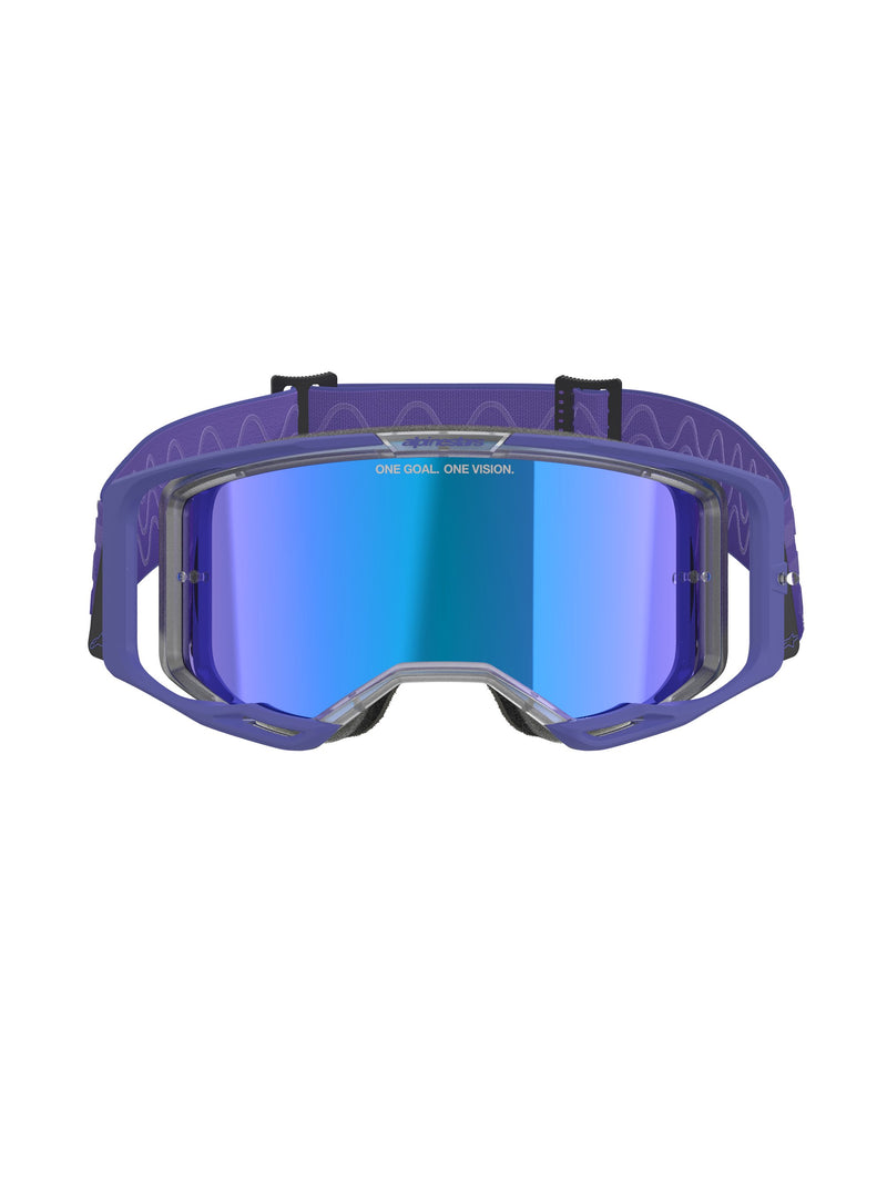 Alpinestars Vision 8 CORP Lila Spiegel Blau Motocross-Brille