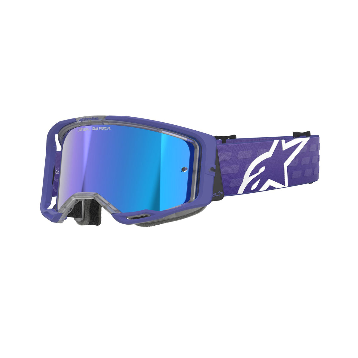 Alpinestars Vision 8 CORP Lila Spiegel Blau Motocross-Brille
