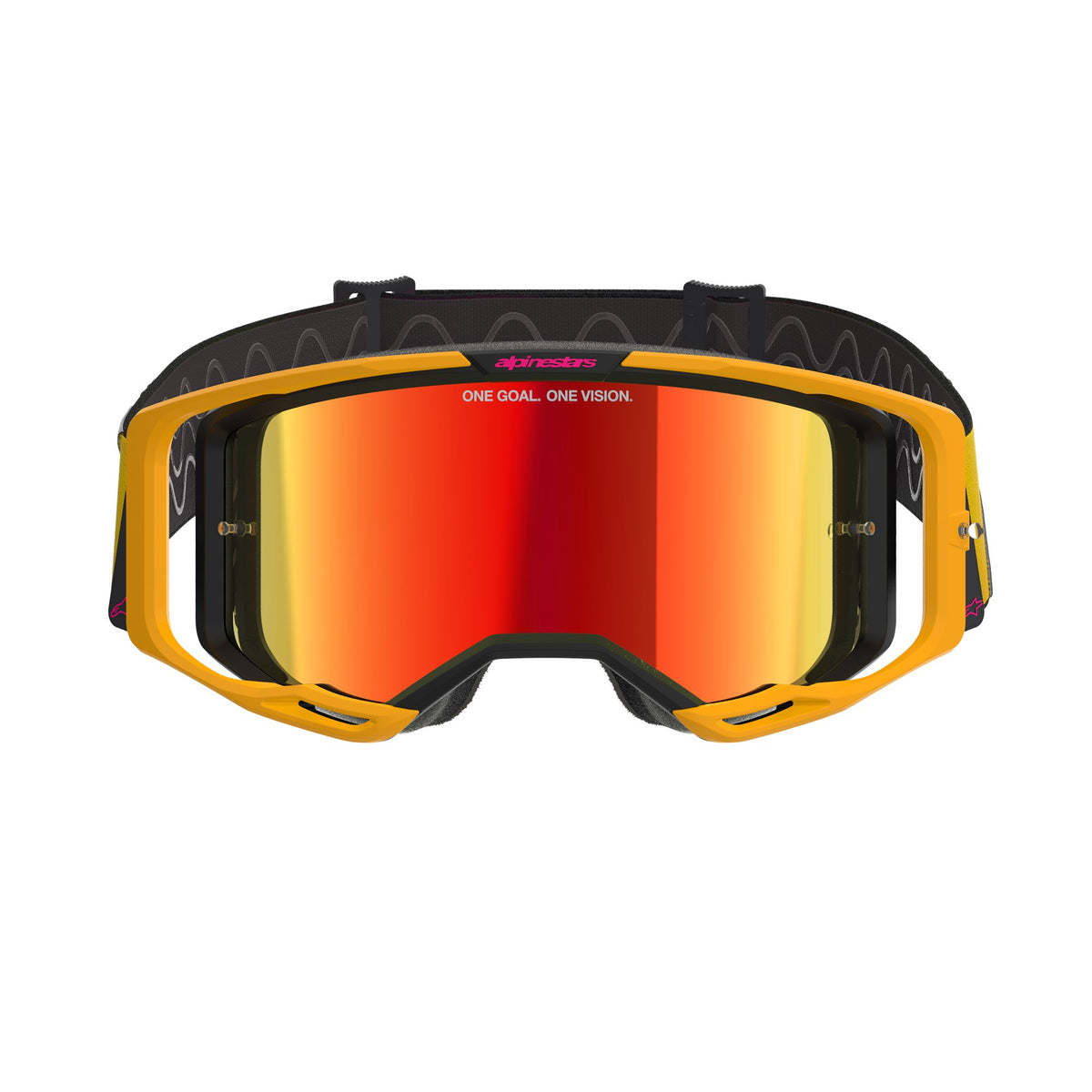 Alpinestars Vision 8 CORP Geel Roze Spiegel Rood/ Crossbril