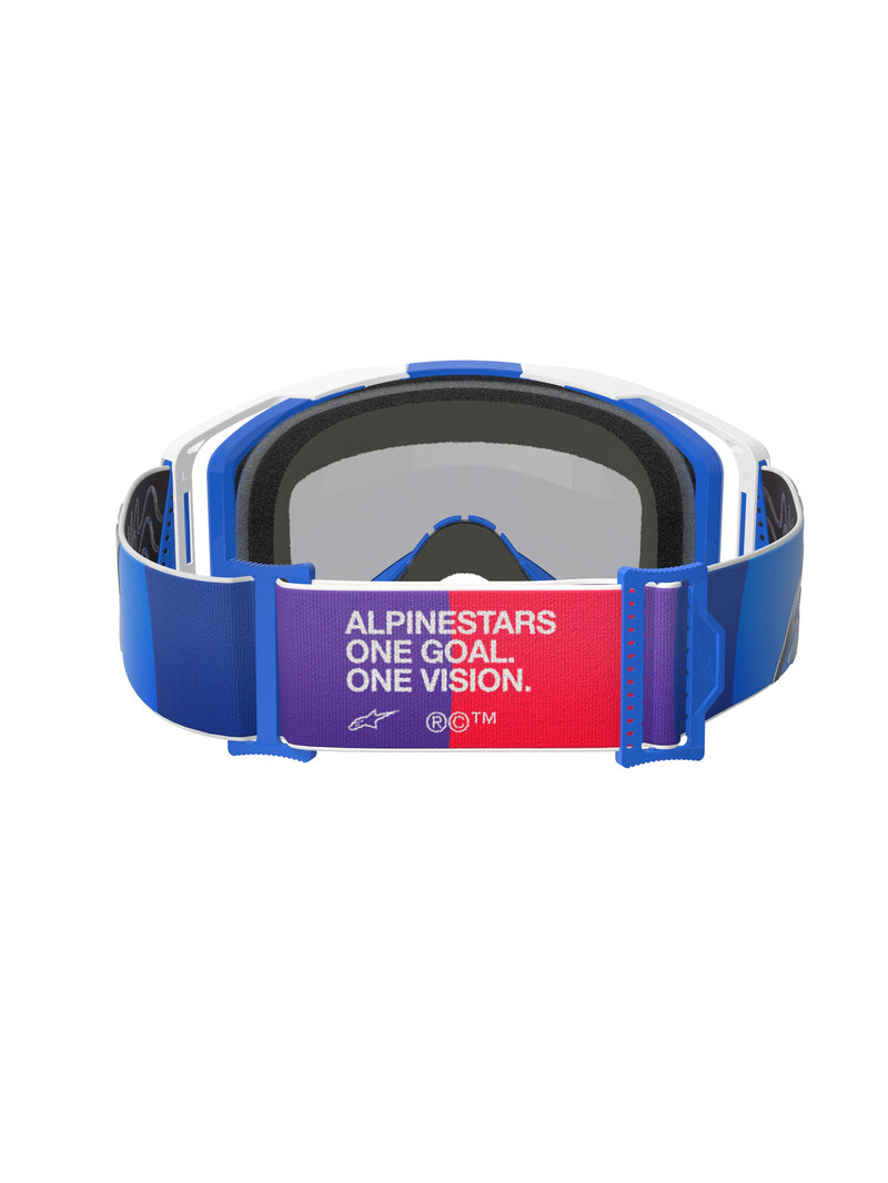Alpinestars Vision 8 CORP Blau Weiß Spiegel Blau Crossbrille
