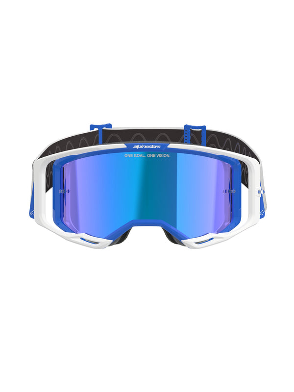 Alpinestars Vision 8 CORP Blau Weiß Spiegel Blau Crossbrille