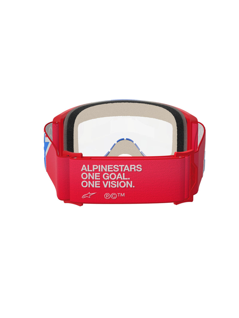 Alpinestars Vision 5 CORP Rot/Weiß Blau Klar Motocrossbrille