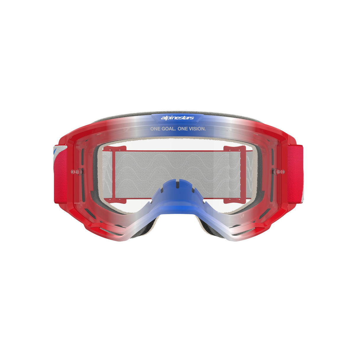 Alpinestars Vision 5 CORP Rot/Weiß Blau Klar Motocrossbrille