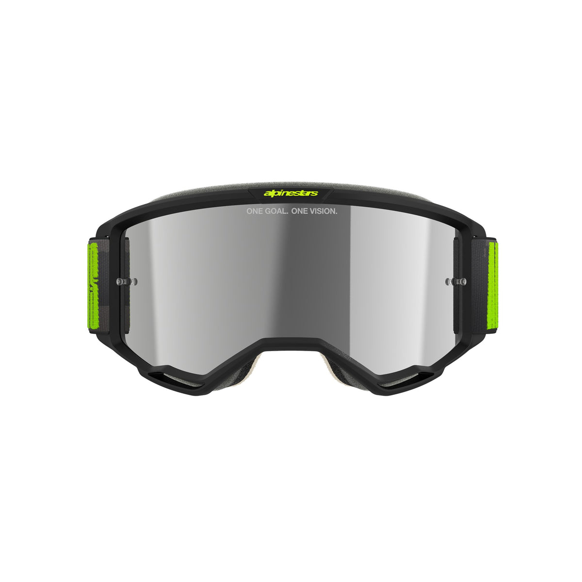 Alpinestars Vision 5 HOLLOW CHARCOAL YLLW Fluo Spiegel Silber Crossbrille