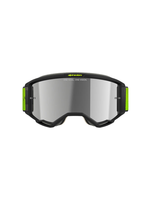 Alpinestars Vision 5 HOLLOW CHARCOAL YLLW Fluo Spiegel Zilver Crossbril