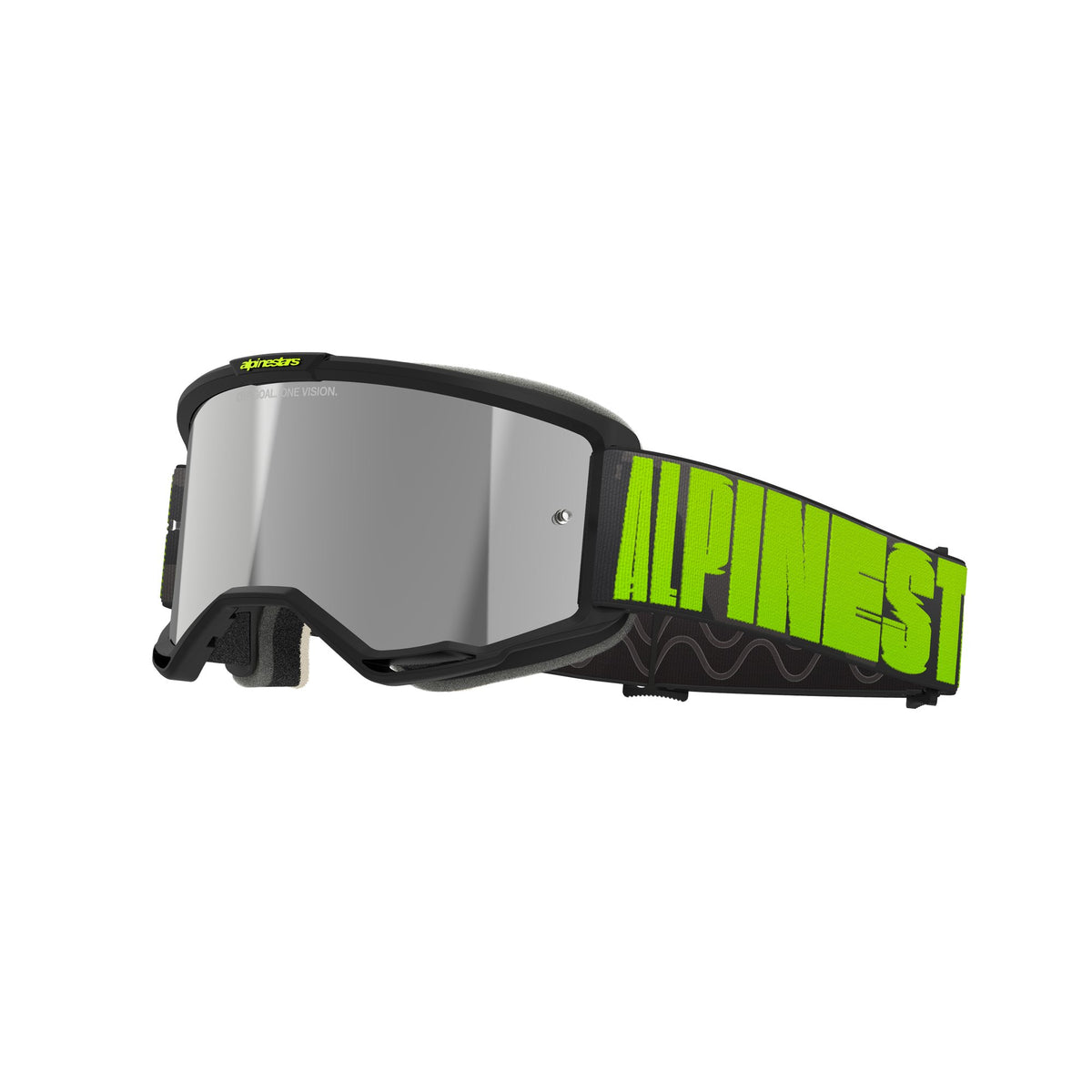 Alpinestars Vision 5 HOLLOW CHARCOAL YLLW Fluo Spiegel Silber Crossbrille