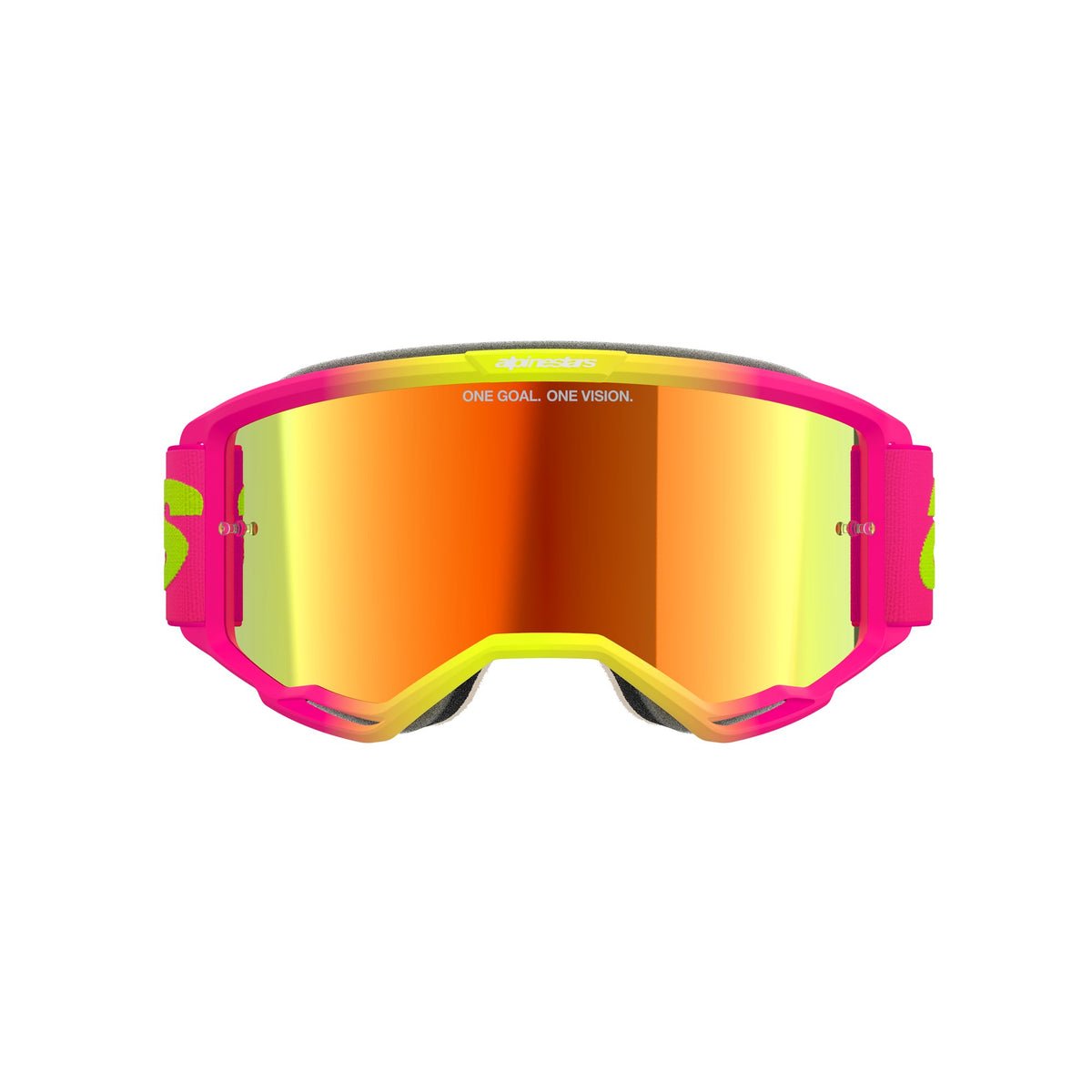 Alpinestars Vision 5 WORDMARK Fluorozegeel Spiegel Rood/ Crossbril