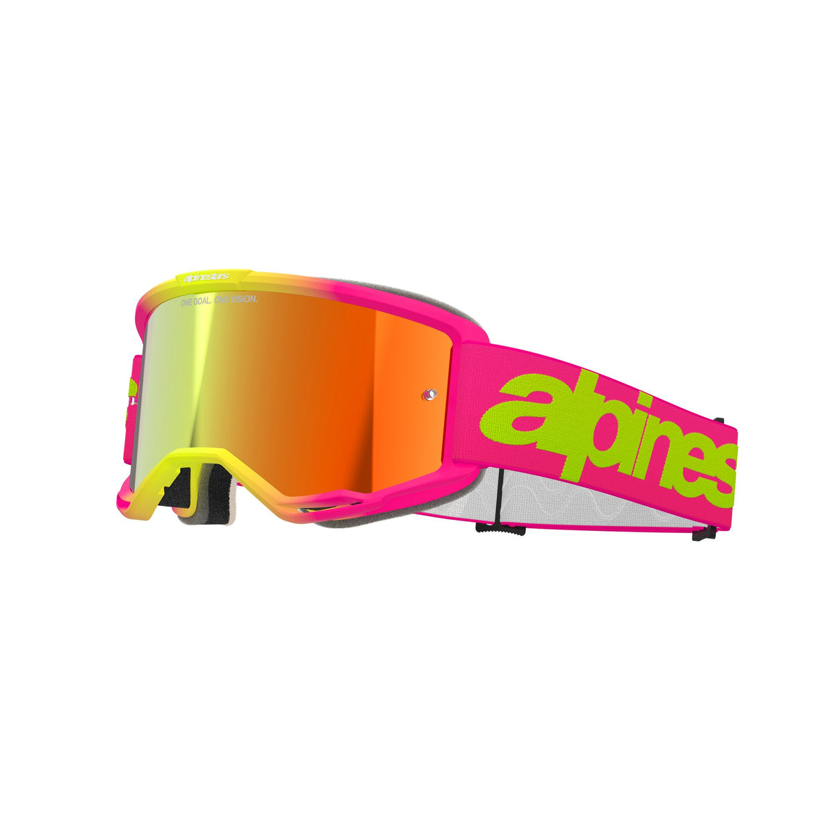 Alpinestars Vision 5 WORDMARK Fluorozegeel Spiegel Rood/ Crossbril
