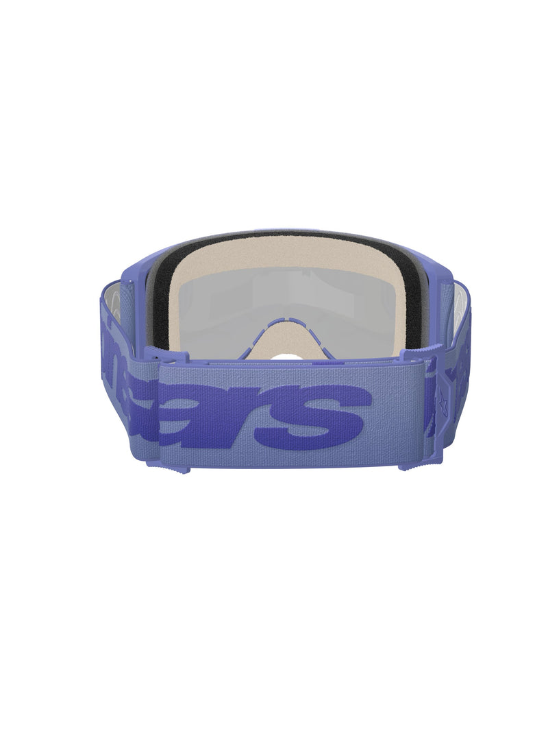 Alpinestars Vision 5 WORDMARK Lila Spiegel Blau Motocross-Brille