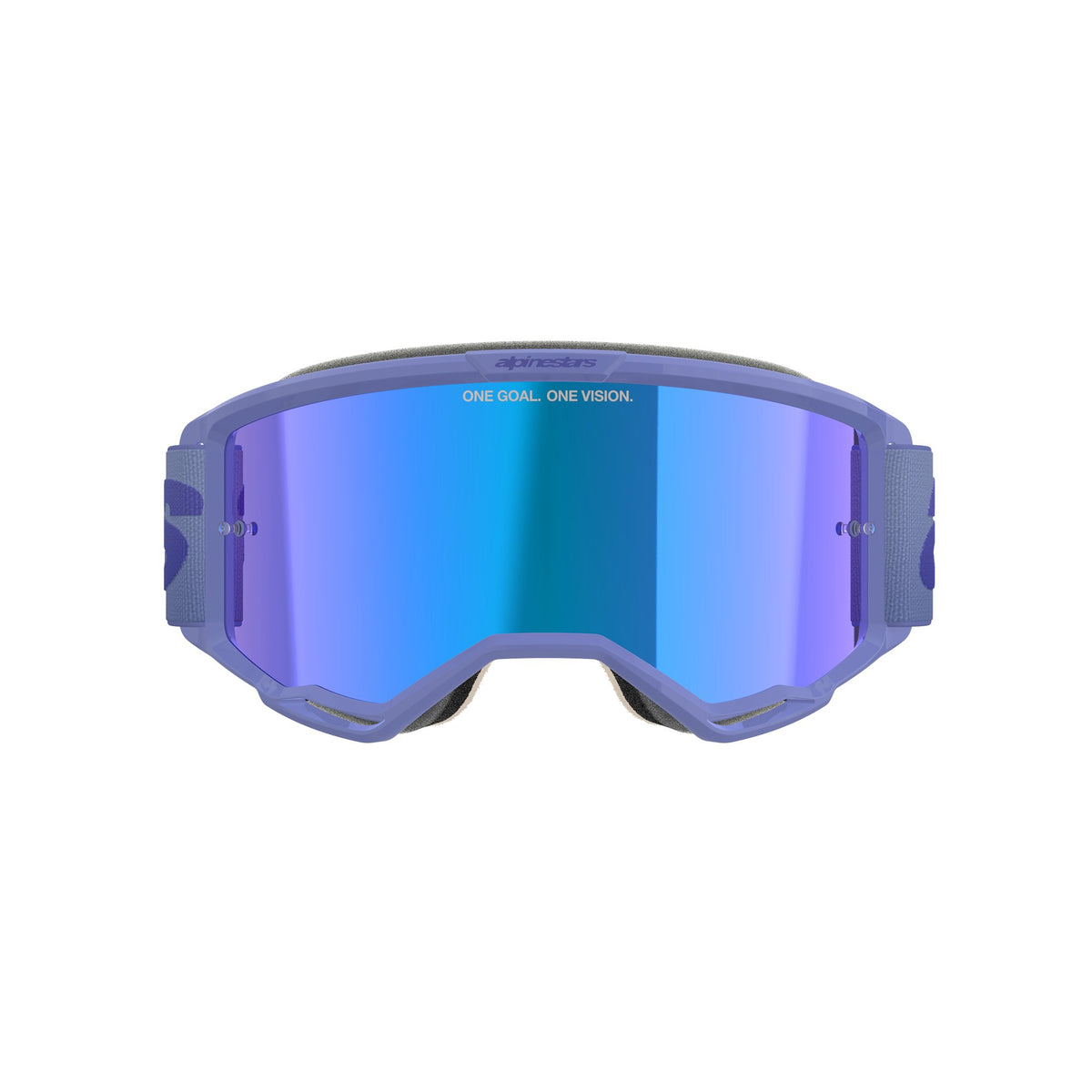 Alpinestars Vision 5 WORDMARK Lila Spiegel Blau Motocross-Brille