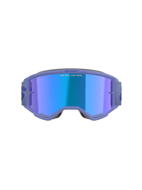 Alpinestars Vision 5 WORDMARK Lila Spiegel Blau Motocross-Brille