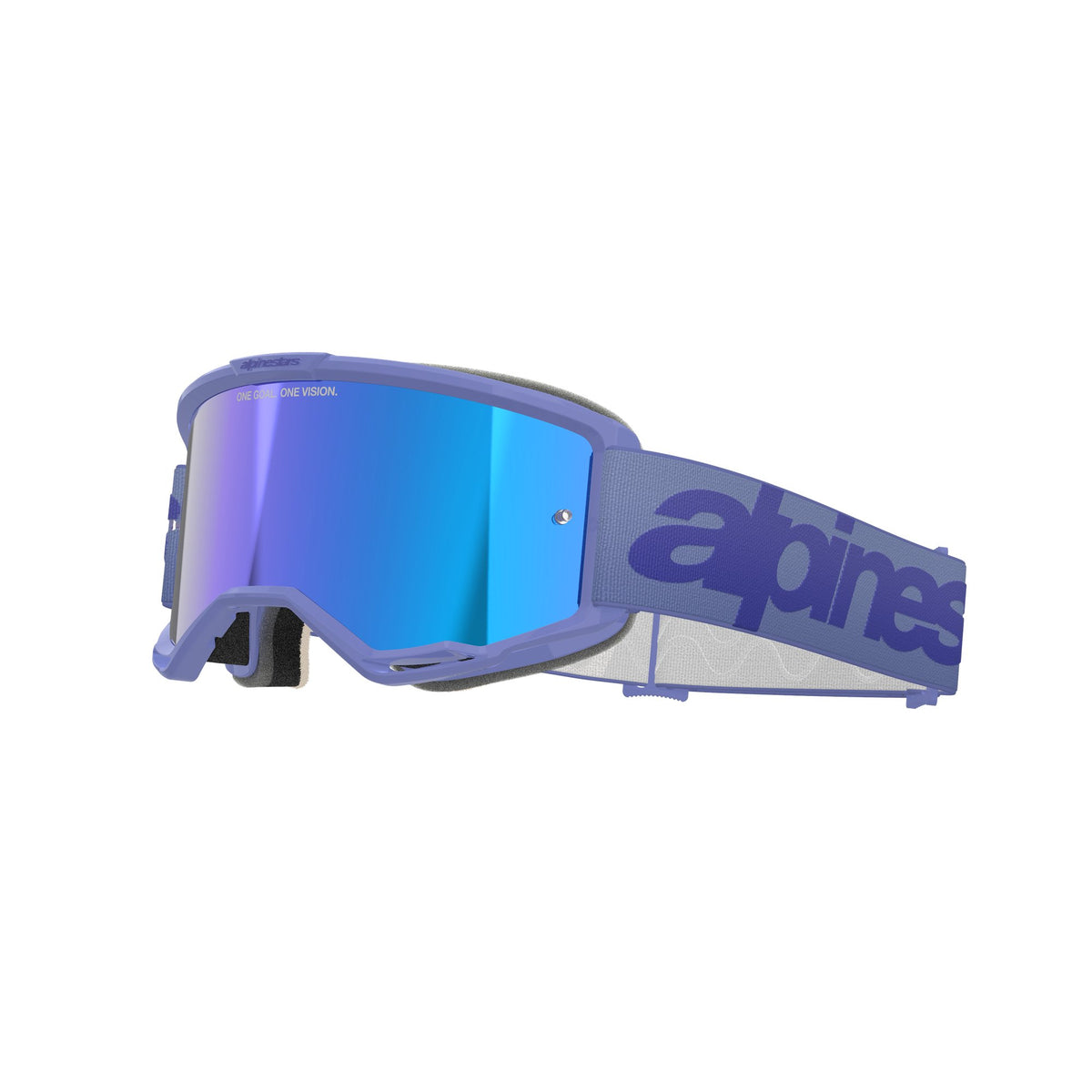 Alpinestars Vision 5 WORDMARK Lila Spiegel Blau Motocross-Brille