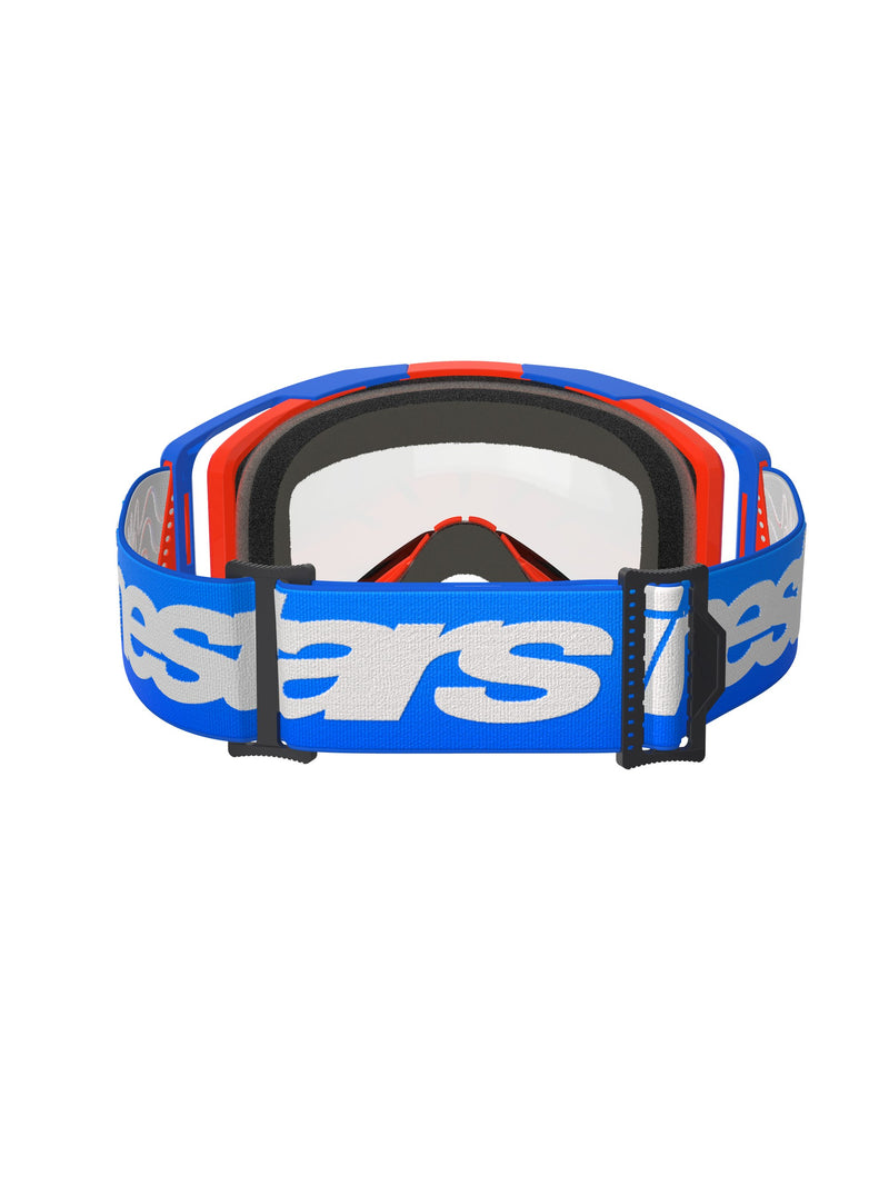 Alpinestars Vision 8 WORDMARK DUAL PANE Blau Orange Klar Crossbrille