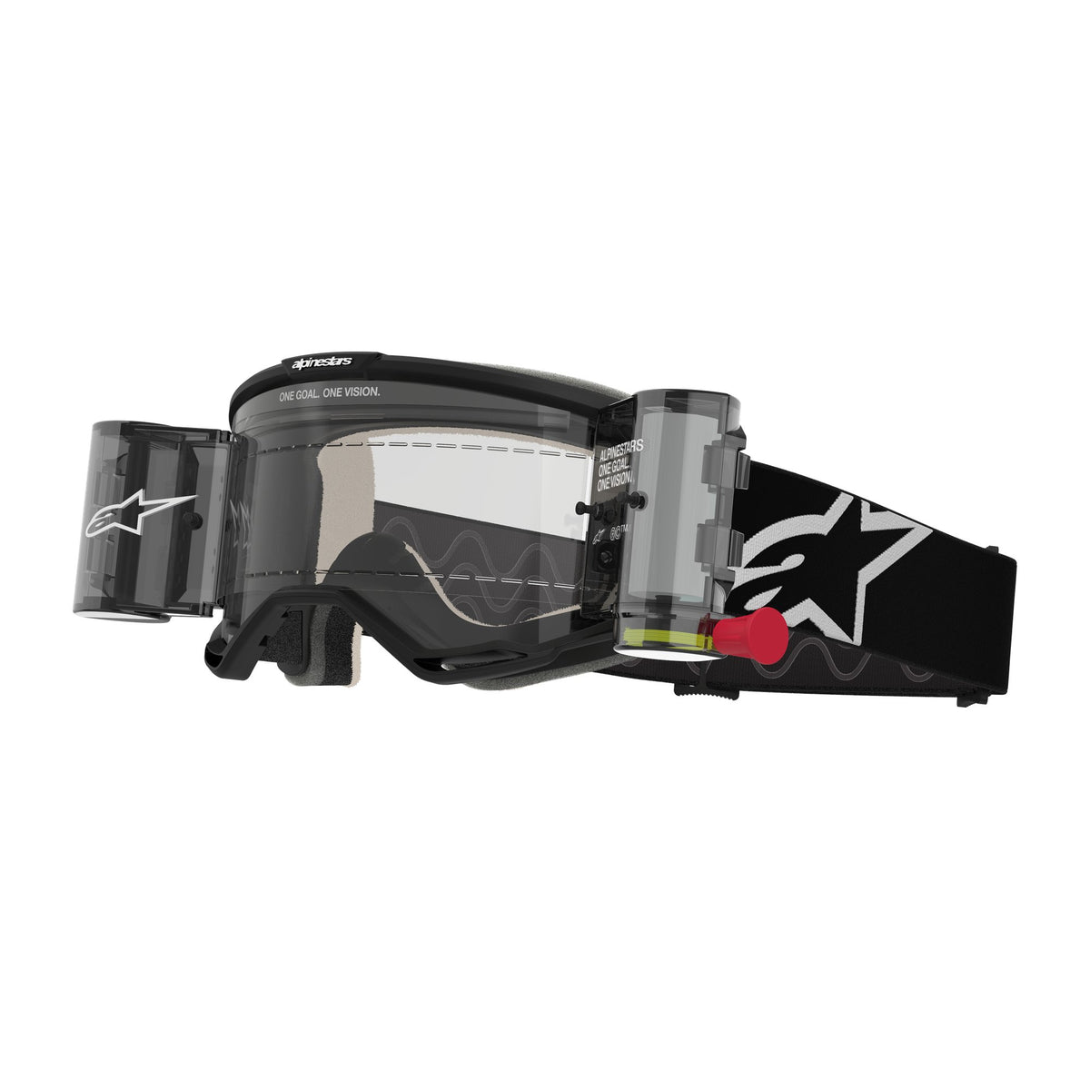 Alpinestars Vision 5 CORP Zwart/Helder ROLL-OFF Crossbril