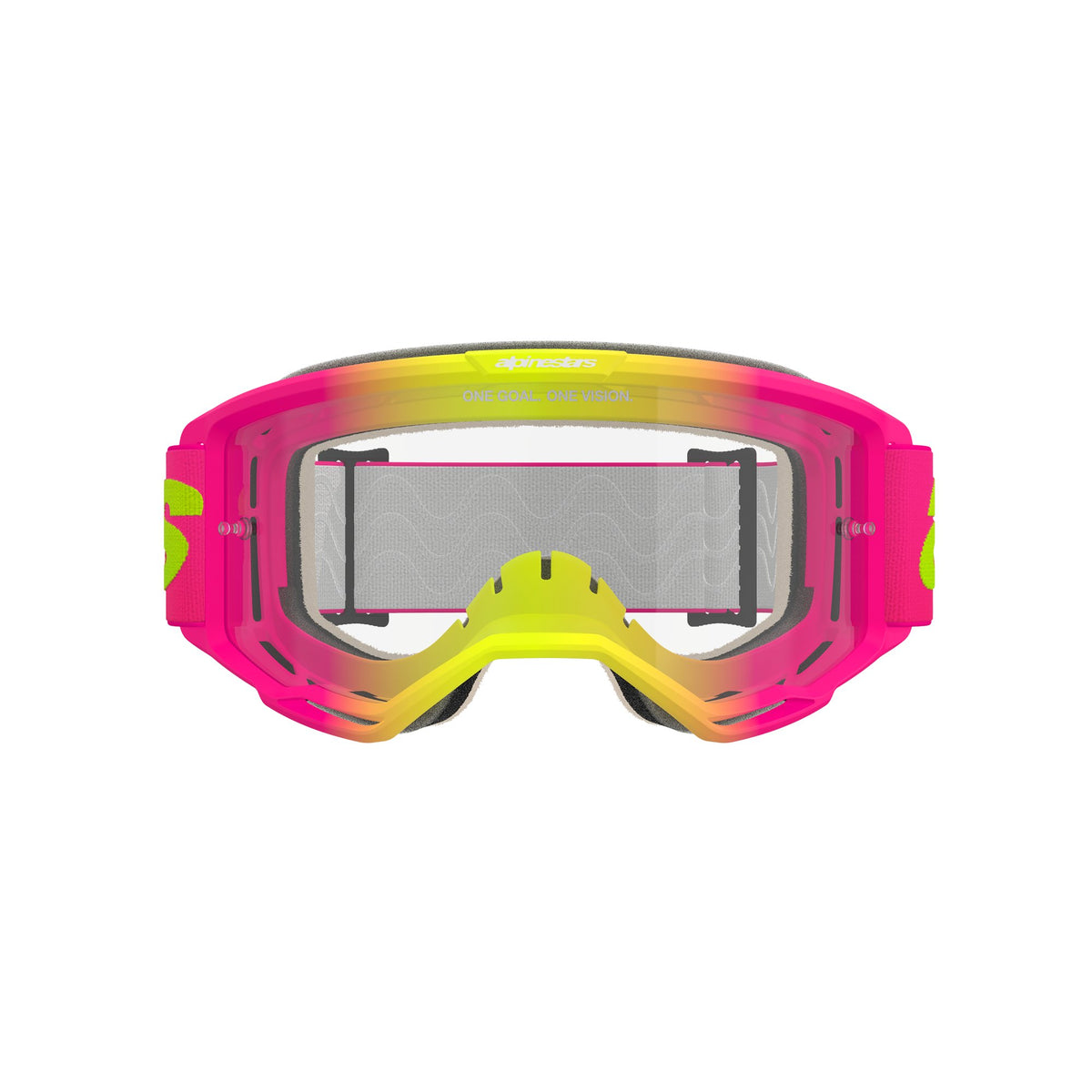 Alpinestars Vision 5 WORDMARK Fluorozegeel Helder Crossbril