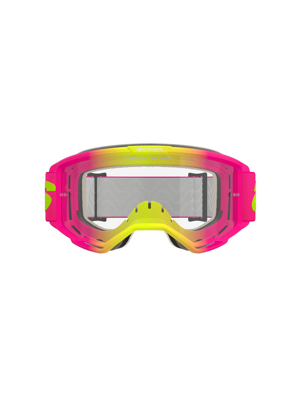 Alpinestars Vision 5 WORDMARK Fluorozegeel Helder Crossbril