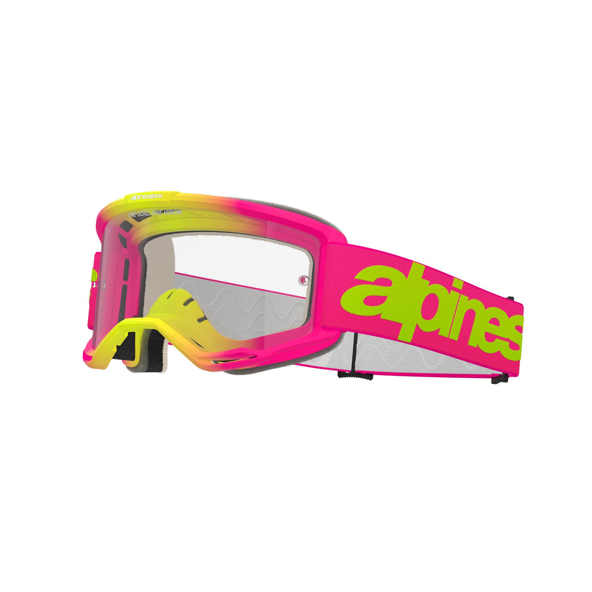 Alpinestars Vision 5 WORDMARK Fluorozegeel Helder Crossbril