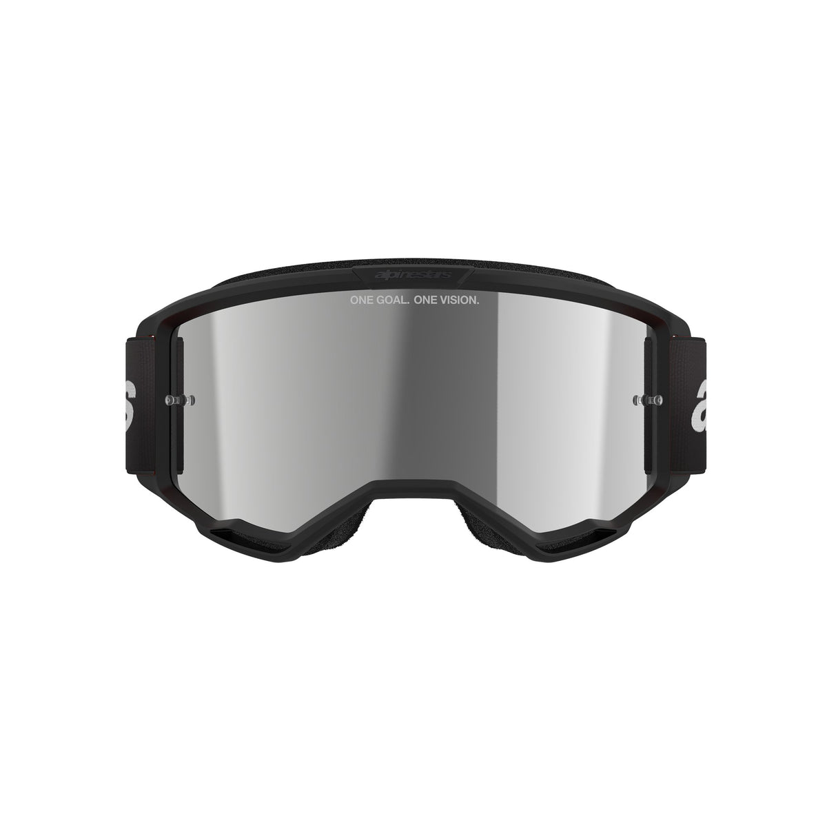 Alpinestars Vision 3 WORDMARK Schwarz/Spiegel Silber Crossbrille