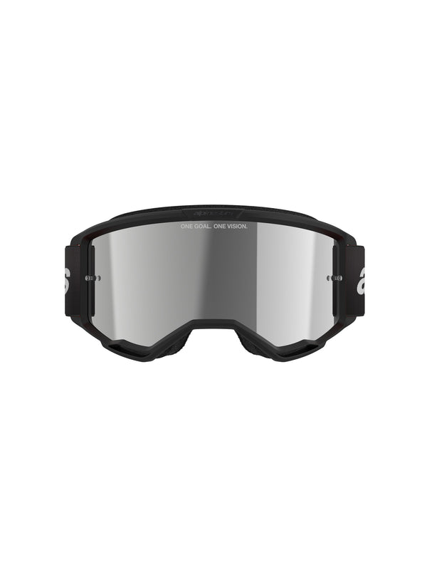 Alpinestars Vision 3 WORDMARK Schwarz/Spiegel Silber Crossbrille